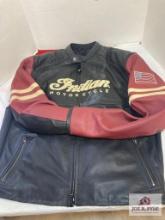 Indian motorcycle Red, White, & Blue leather jacket 2XL
