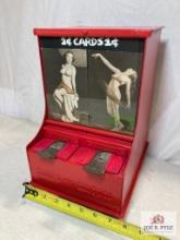 1920's "Exhibit Supply Company Pinup Card" Vending Machine