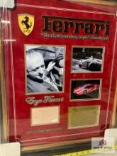 Enzo Ferrari "Ferrari" Signed Cut Photo Frame