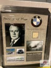 Franz Popp "BMW" Signed Cut Photo Frame