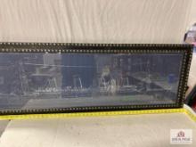 1997 "Titanic" Ship Blueprint Movie Prop Framed