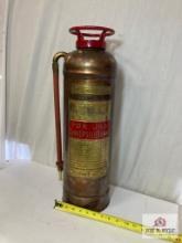 Vintage "First Aid" Copper Brass Fire Extinguisher