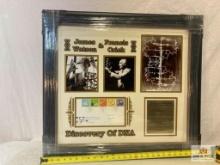 James Watson/Francis Crick (DNA) Signed Post Card Photo Frame