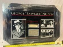 George "Baby Face" Nelson Signed Cut Photo Frame