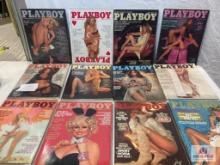 1978 Playboy Magazines complete set of 12