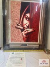 Shepard Fairey "Israel/Palestine" Signed Lithograph Photo Frame