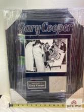 Gary Cooper Signed Cut Photo Frame