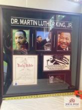 Martin Luther King Jr. Signed Bible Page Photo Frame