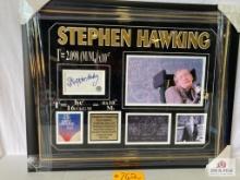 Stephen Hawking Signed Cut Photo Frame