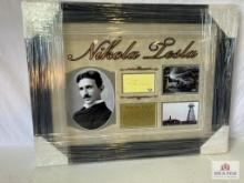Nikola Tesla Signed Cut Photo Frame