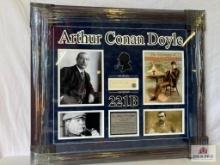 Arthur Conan Doyle "Sherlock Holmes" Signed Cut Photo Frame