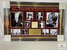 Al, Mae, & Ralph Capone Signed Cut Photo Frame