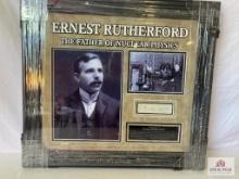 Ernest Rutherford Signed Cut Photo Frame