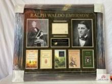 Ralph Waldo Emerson Signed Cut Photo Frame