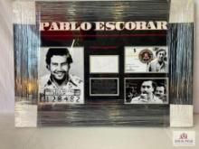 Pablo Escobar Signed Cut Photo Frame
