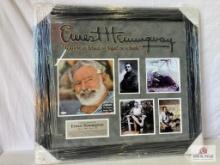 Ernest Hemingway Signed Cut Photo Frame