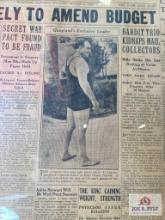 The Border City Star Onterio Canada 1924 March 4 1929 Newspaper with Al Capone