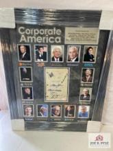 Corporate America Signed Cuts Photo Frame