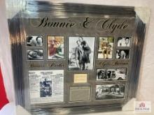 Bonnie Parker/Clyde Barrow Signed Cuts Photo Frame