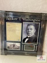 Booker T. Washington Signed Typed Letter Photo Frame