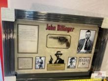 John Dillinger Gun & Letters Photo Frame
