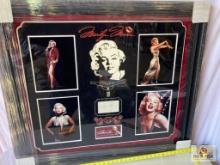 Marilyn Monroe Necklace & Signed Cut Photo Frame