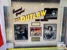 Howard Hughes Cut "The Outlaw" Jane Russell Photo Signed Frame