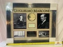 Guglielmo Marconi Signed Cut Photo Frame