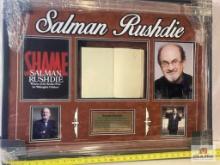 Salman Rushdie 1983 "Shame" Signed Book Photo Frame