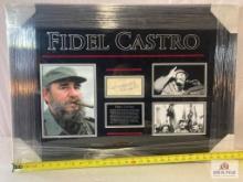 Fidel Castro Signed Cut Photo Frame