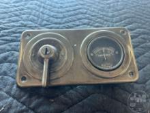 FORD MODEL T GAUGE PANEL WITH IGNITION SWITCH AND AMPERES