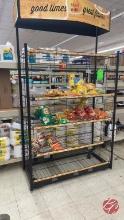 Frito Lay Metal Wire Merchandiser Rack W/ Casters