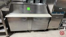 Traulsen UPT6024-LR Stainless 2-Door Prep Cooler