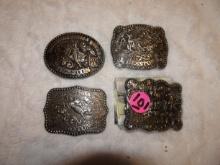 Small Hesston NFR Belt Buckles (1984, 1985, 1986, 1987)