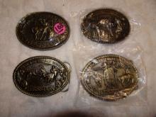 Hesston NFR Belt Buckles (1979, 1980, 1981, 1982)