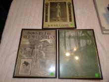 Vintage Advertising Framed Posters 14x11