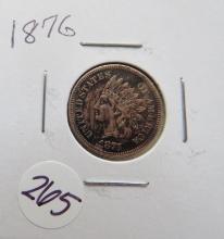 1876- Indian Head Cent