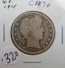 1911- Barber Half Dollar