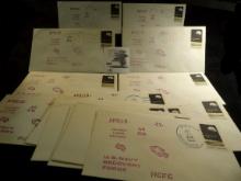 (20) Stamped and Postmarked Apollo 11 Manned Lunar Landing U.S. Navy Recovery Pacific 1969 covers. A