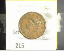 1835 U.S. Large Cent Small 8, small Stars, VF.