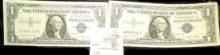 (2) Series 1957A $1 Silver Certificates, high grade.