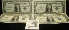 (3) Series 1935E  $1 Silver Certificates, high grade.