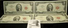 (4) Series 1963 $2 U.S. Notes, all Red Seals.