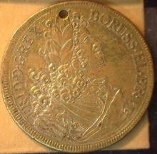 1707 Large French Jetton or Medal Bronze Holed.