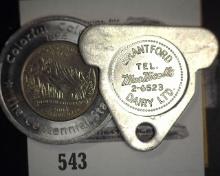 Brantford Dairy Ltd. GF 1-Quart & 2006 Encased Quarter, Colorful Colorado, United States Denver Mint