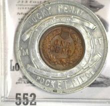 1901 Encased Indian Head Cent Pan American Exposition, Buffalo, N.Y.