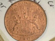 1808 British East India Co. Admiral Gardner Ship Wreck 10 Cash Coin.