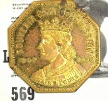 1903 Souvenir Coin of Admission, St. Louis Worlds Fair Bronze Meda.