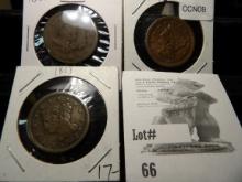 1835, 1853, & 1854 U.S. Large Cents.