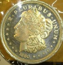 Half an Ounce Silver Round .999 Fine Silver in the design of an 1880 CC Morgan Dollar.